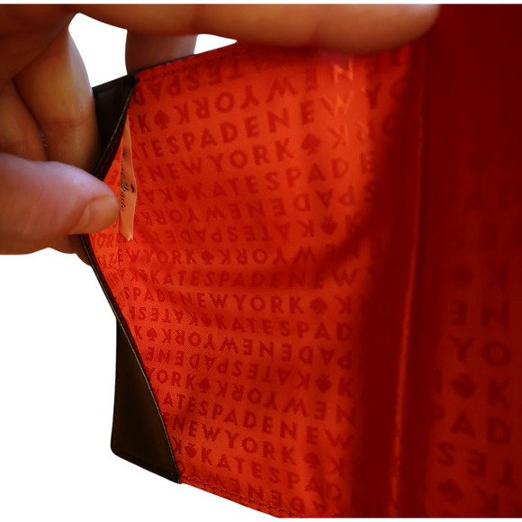 Kate Spade Imogene Carlisle Street Polka Dot Passport Holder Case w/ Back Pocket - Picture 9 of 11